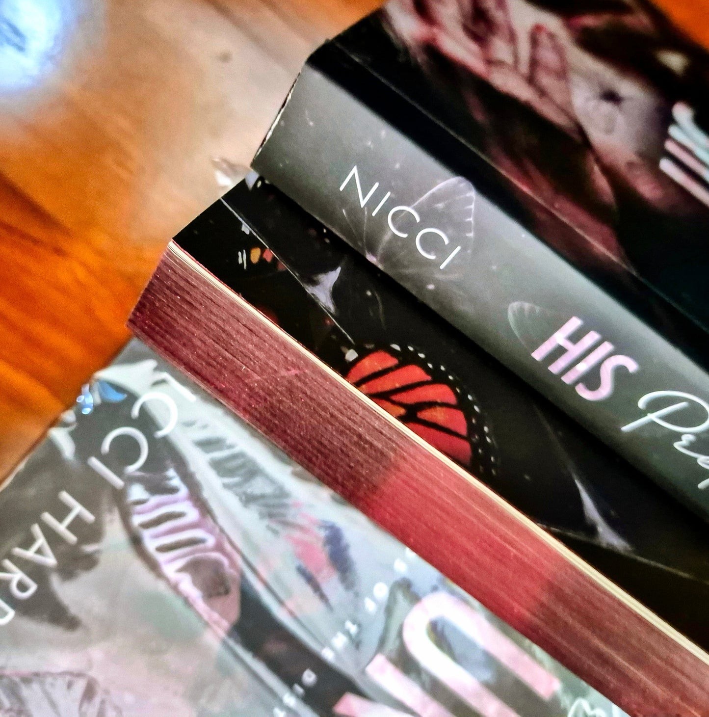 Minor Damage- SIGNED- His Pretty Little Burden With Sprayed Edges & Foil Logo