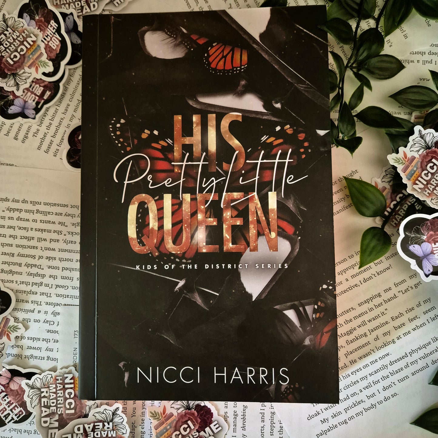 Minor Damage- SIGNED- His Pretty Little Queen With Sprayed Edges & Foil Logo